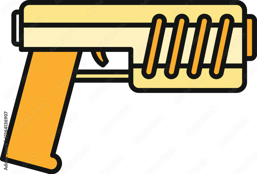 Fototapeta premium Sci fi blaster weapon representing technology and future concepts