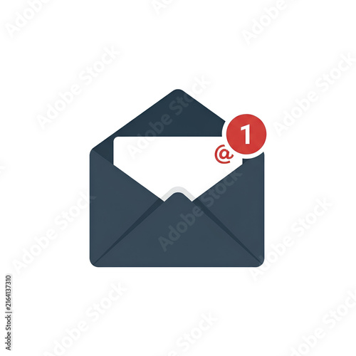 Email Notification Icon with New Message Alert 1.