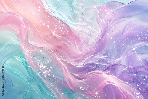 A serene digital artwork featuring a pastel pink and purple gradient reminiscent of a twilight sky.