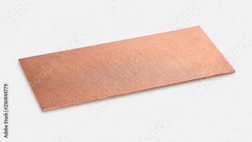 Etched Copper Foil Engineering Coupon Isolated on Light Background
