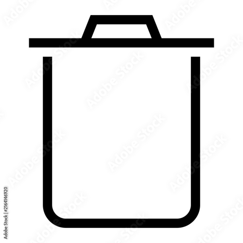 Trash can bin icon