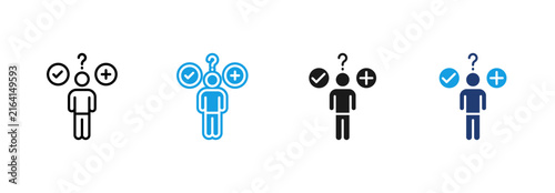Decision Web Icon with multiple style Collection