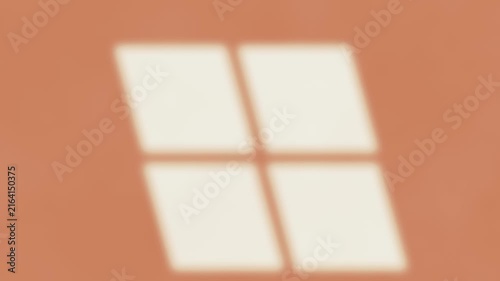 Window light and shadow drifting on a wall, seamless loop motion background, warm earth tones