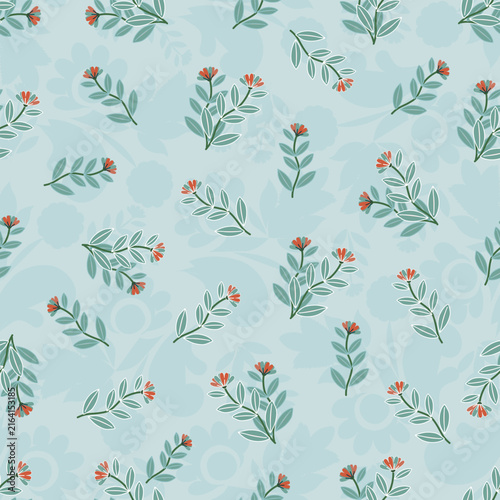Floral seamless pattern, Flower chintz pattern seamless vector border print. Botanical batik background. Arabesque floral ornament motif for decoration fabric, women clothing, scarf, wallpaper design.