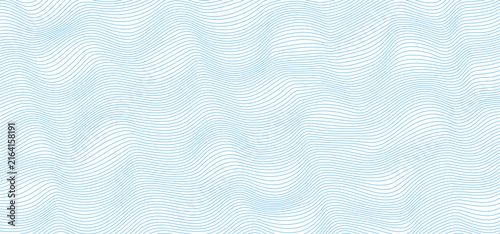 abstract white line texture background with wavy blue line pattern