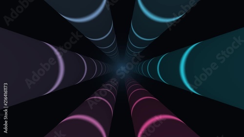 Radiating Tunnel Light Background Seamless Loop
