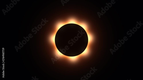 Solar Eclipse Energy Pulse Overlay Seamless Loop
