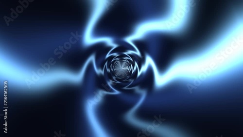 Blue Plasma Tunnel Background Seamless Loop