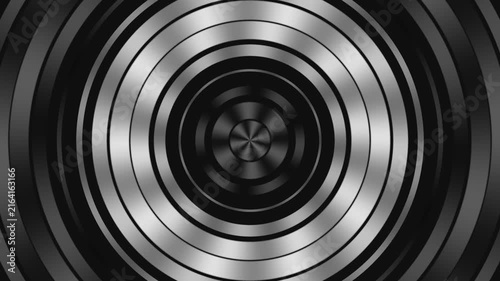 Grayscale Geometric Ring Transition Seamless Loop