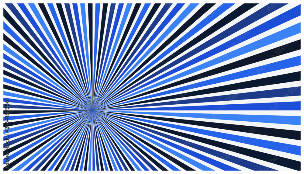 Fototapeta premium Detailed sunburst background with thin blue and dark grey radial lines for versatile design use.