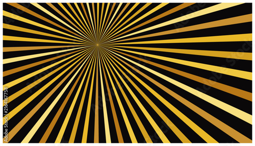 Elegant gold and black sunburst pattern for luxury branding and premium event backdrops.