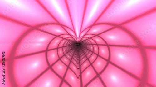Abstract Heart-Shaped Fluid Tunnel Seamless Loop