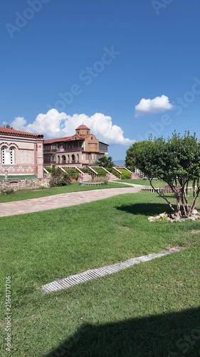 Panorama of Holy Monastery of Hosios Ephrem the Syrian near town of Katerini, Central Macedonia, Greece
