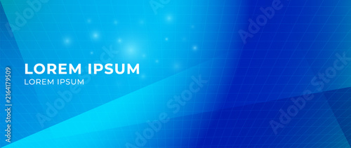 Modern blue and cyan geometric background with layered triangular shapes, subtle grid texture, glowing light effects. Clean digital backdrop for science and technology, presentations, tech Innovations
