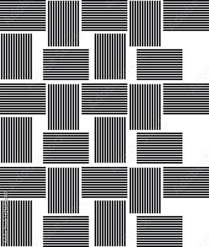 Black and White Abstract Geometric Seamless Pattern with Modern Repeating Shapes and Minimalist Decorative Design Background