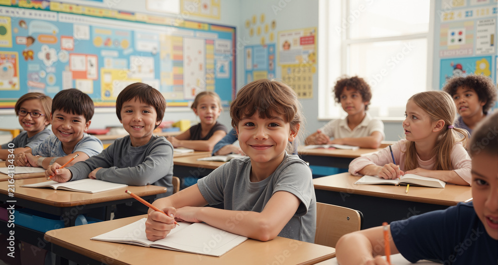 Obraz premium Children in Classroom Setting 