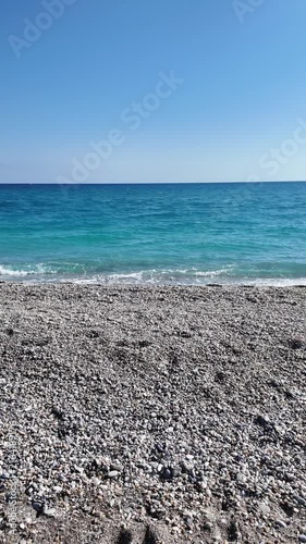 Chorefto Beach near Makrirrachi Village at Pelion Mountain, Thessaly, Greece