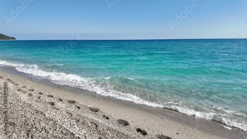 Chorefto Beach near Makrirrachi Village at Pelion Mountain, Thessaly, Greece