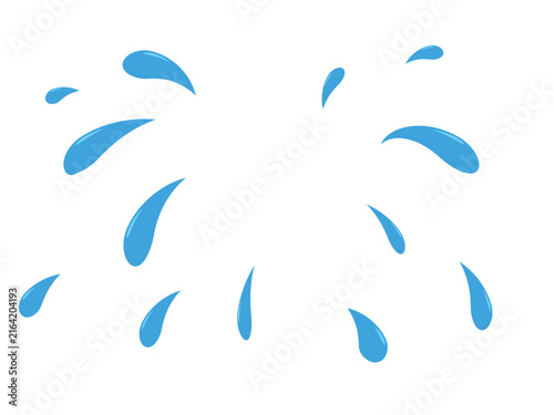 Water droplets, sweat drops for comic book element