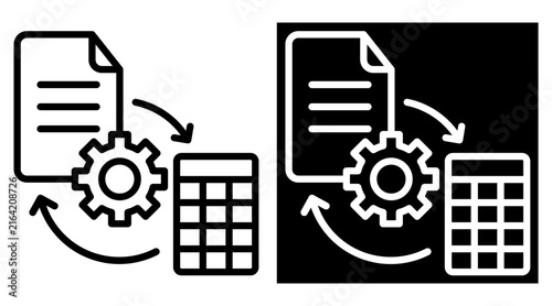 transform Two-tone version in black and white background