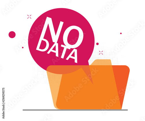 No data concept illustration with girl,flat design