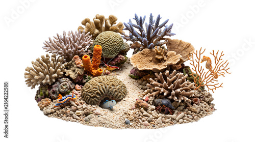 Coral Reef Neighborhood – Diverse Marine Life Habitat transparent background