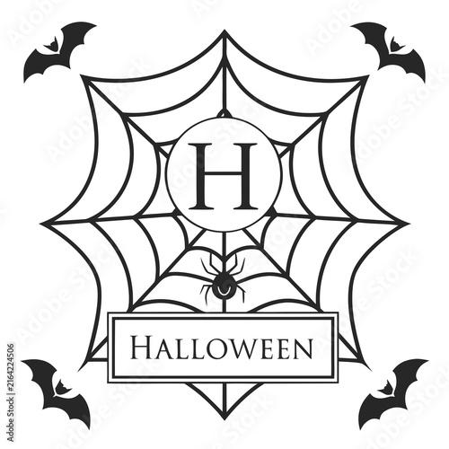 Haunted House Inside Pumpkin Halloween Logo Gothic Vector Illustration