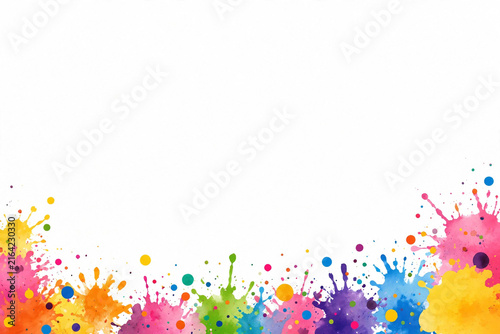 Vivid Multicolor Splash Background Template with Artistic Harmony and Flow