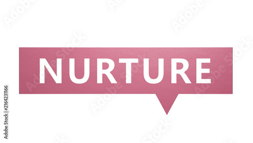 Speech Bubble with text nurture. financial market. financing.Minimalist Abstract Design With White Cut Out Paper.Supports PNG files with transparent backgrounds.