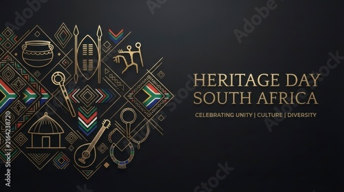 Heritage day south africa cultural illustration celebrating unity and diversity