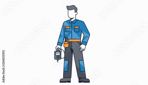Modern labor day celebration with professional worker character