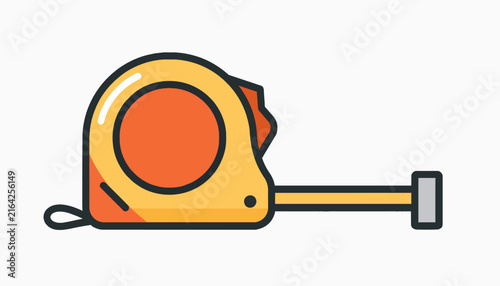Modern labor day celebration measuring tape tool icon