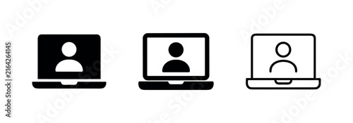 фотографія User profile and account login laptop icon