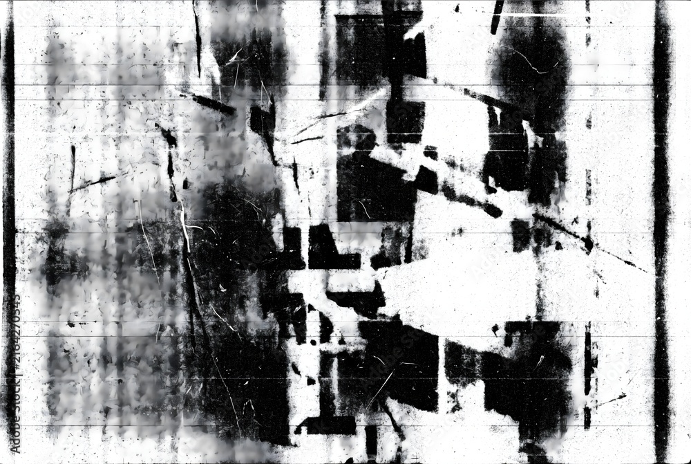 Fototapeta premium Distressed Grunge Photocopy Texture with Horizontal Scan Lines