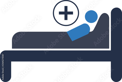 hospital bed  medical flat icons elements