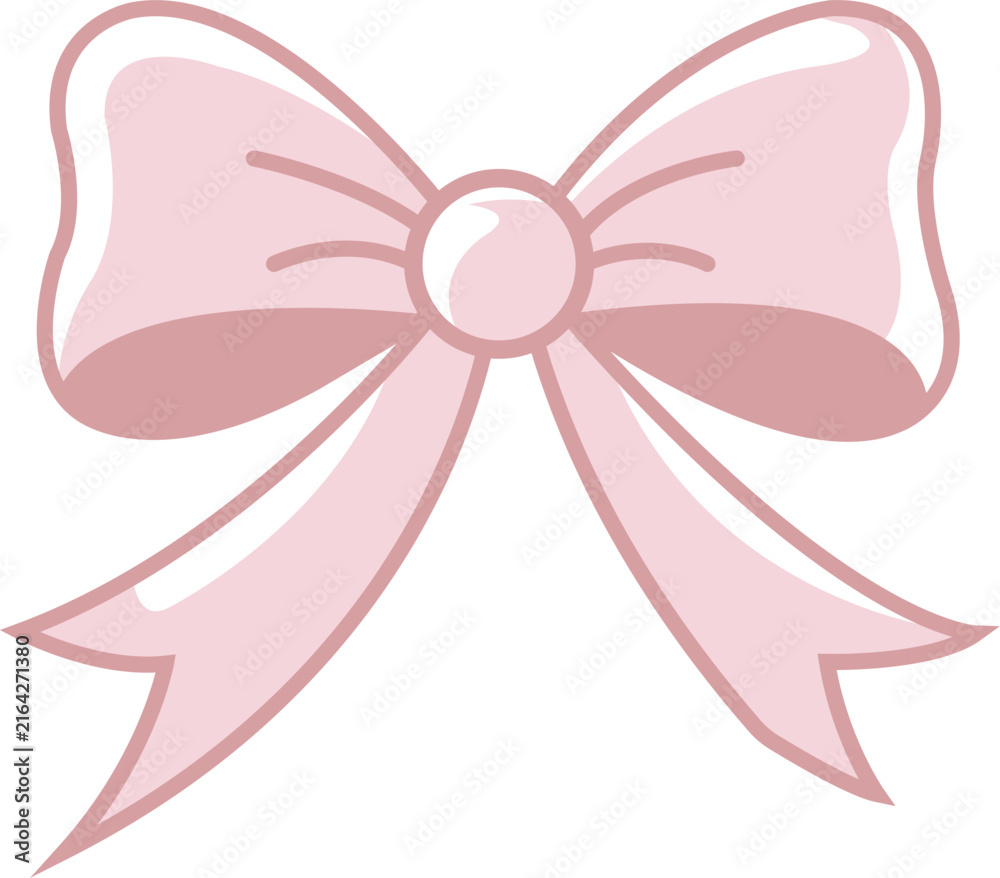 Fototapeta premium Pretty Pink Ribbon Bow Design