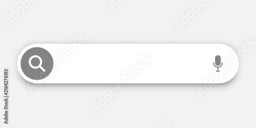 Search bar UI icon in flat style. Navigation bar in browser vector illustration on isolated background. Website button sign business concept.