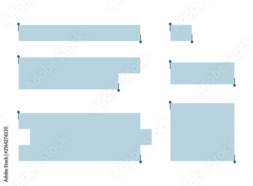 Text selection icon set collection in flat style. Highlight frame vector illustration on isolated background. Cursor with select position sign business concept.
