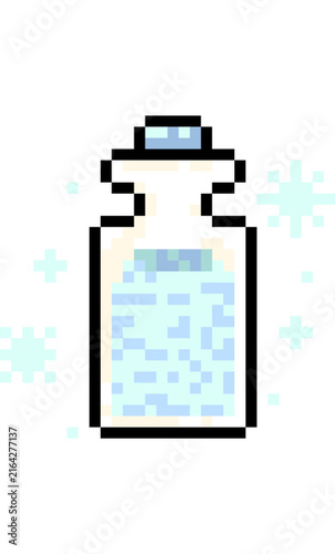 Obraz na plátne pixel art of potion bottle elixir