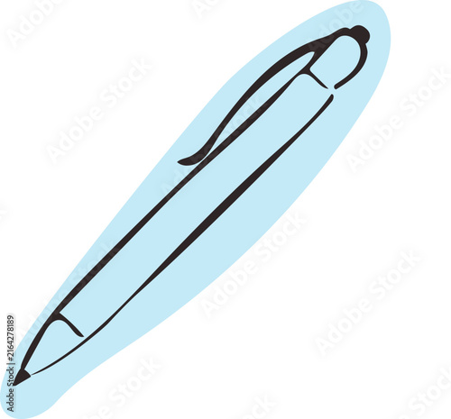 Minimalist Pen Outline Sticker Illustration