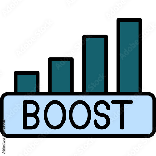 Obraz na plátně Boost Icon