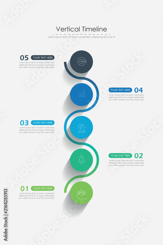 vertical timeline milestone infographic template banner with 4, 5 ,6 point list information for slide presentation.