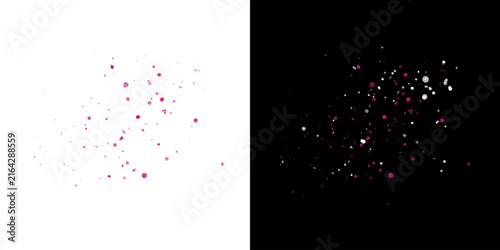 pink glitter splatter and bokeh with shimmering sparkling stars and luxury glowing effect overlay on transparent png background with falling confetti glow