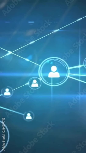 Animation of network of connections over world map