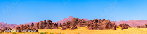 Desert and eroded rock formations of Tibesti Mountains in Northern Chad