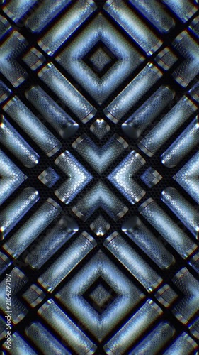 Dynamic metallic tubular shapes that surge and rotate in a digital void, creating a seamless loop of futuristic chaos. Great for music visualizers and live performance backgrounds.