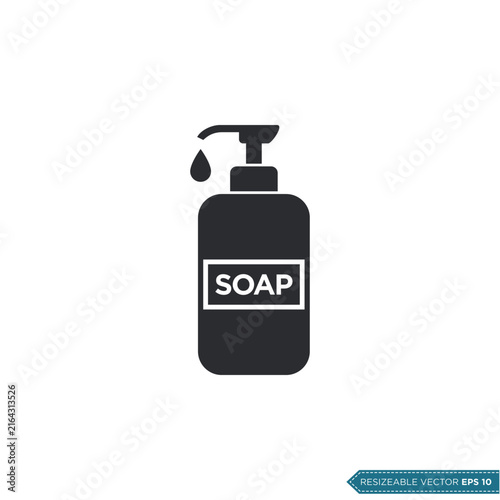 Liquid Soap Icon Vector Template Illustration Template
