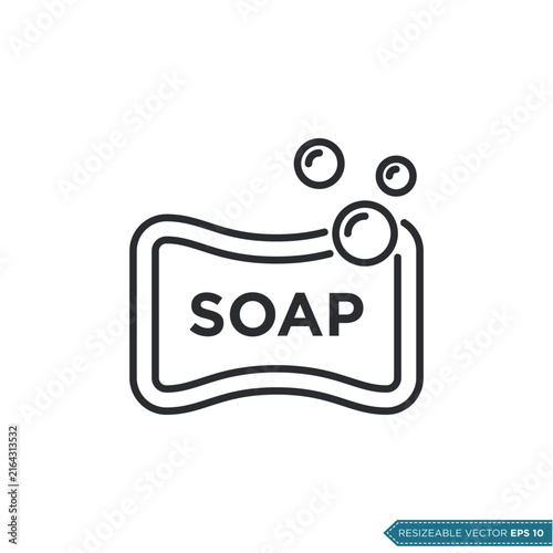 Soap Bar Icon Vector Template Illustration Design