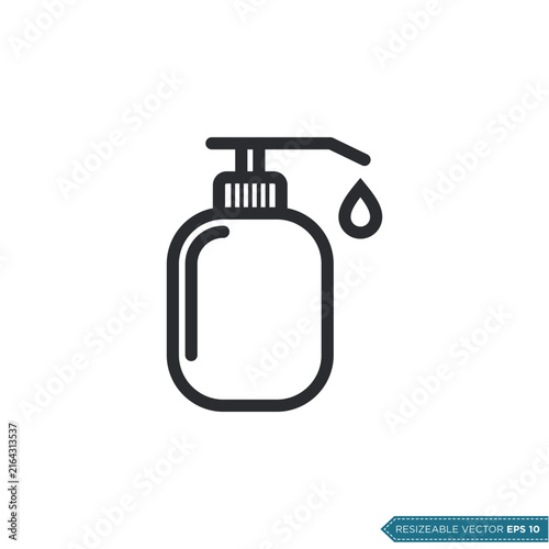 Liquid Soap Icon Vector Template Illustration Template