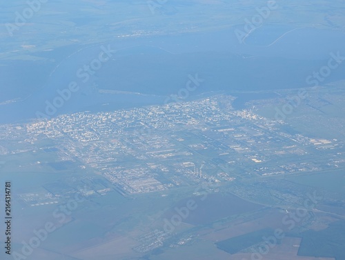aerial view of the river